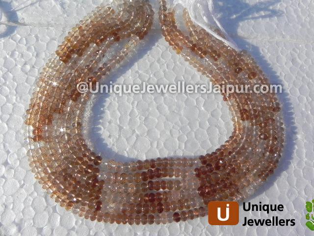 Imperial Topaz Shaded Micro Cut Roundelle Beads